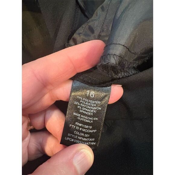 Nicole Miller Women's Black Dress Pants Plus Size 16 Workwear High Rise - Picture 9 of 11